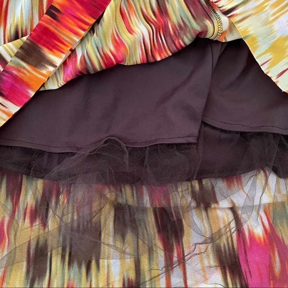 Candie’s Sleeveless Fit & Flare Dress Multi-Color Geometric Print Size Large - Picture 4 of 9